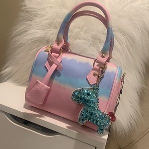 Beautiful unicorn multi colored crossbody bag